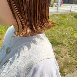 ミディアム カラー 溝口 奈穂のヘアスタイル