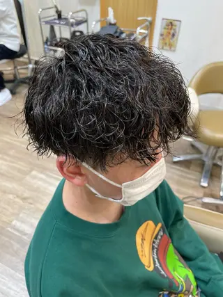 ミディアム パーマ メンズ メンズパーマ 北原寿樹のヘアスタイル