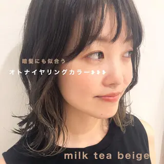 ミディアム カラー SHEARA BY CARE所属・. AYUKAのヘアスタイル