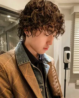 パーマ メンズ 🛑柔らか透明感 カラー🛑大谷のヘアスタイル