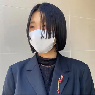 ショート カラー cie所属・ボブ/ミニボブ 透明感カラーkadoのヘアスタイル