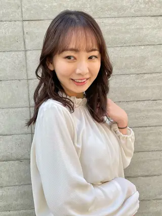 セミロング カラー ツヤ美髪💐 髪質改善/高山愛来のヘアスタイル