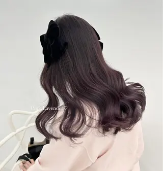 セミロング 淡色ラベンダー♡ ニーナ🎀🦙のヘアスタイル