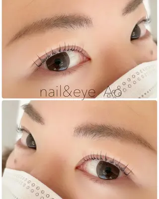 ミディアム カラー パーマ ヘアアレンジ メンズ キッズ ネイル マツエク・マツパ アイブロウ nail&eye Aoのマツエク・マツパデザイン