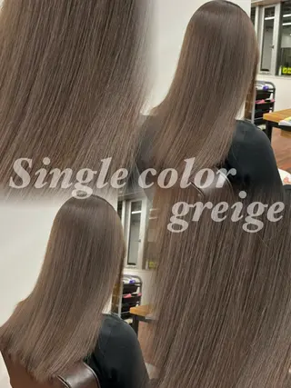 ミディアム カラー ヘアアレンジ グランルッソ所属・岡山× バレイヤージュカラーのヘアスタイル