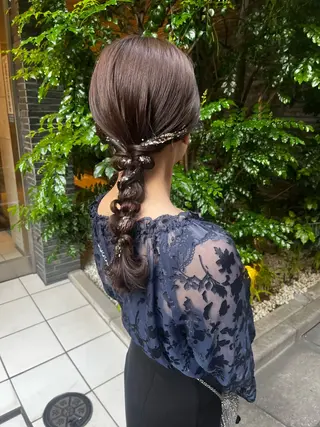 セミロング ヘアアレンジ ⭐️ アユミ⭐️のヘアスタイル