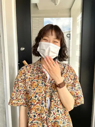 ショート カラー パーマ GRAND OMOTESANDOのヘアスタイル