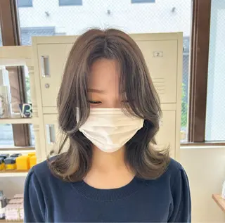 ミディアム 🫧顔周りカット 🫧樫村優香のヘアスタイル