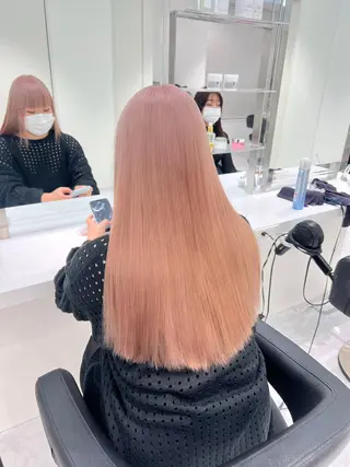 ロング ハイトーン/ケア ブリーチ/sEnAのヘアスタイル
