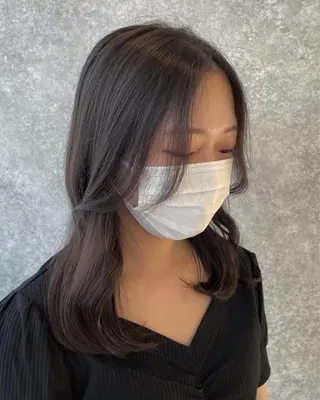 ロング カラー たなか りなのヘアスタイル