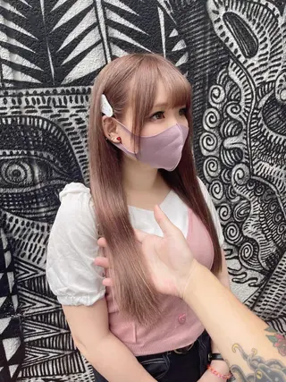 ロング カラー ヘアアレンジ haco+所属・🌈派手髪エクステ ブレイズ🌈ひろとのヘアスタイル