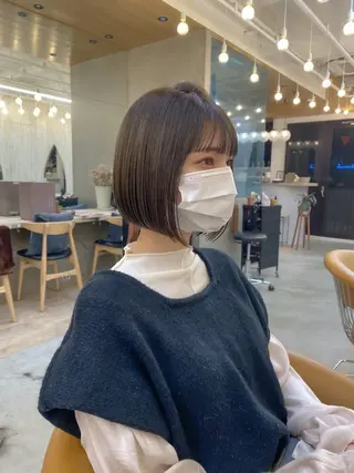 ショート ボブ/縮毛矯正 髪質改善/もえるのヘアスタイル