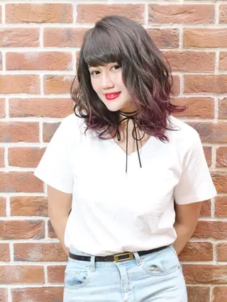 ミディアム カラー パーマ 🤲ヘッドスパ🤲 たにぐちあつし🤲のヘアスタイル