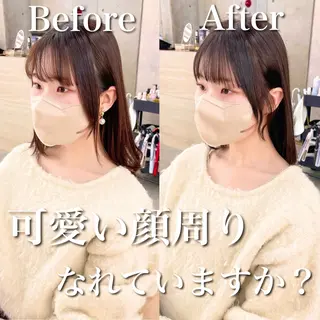 セミロング カラー 韓国ヘア🇰🇷 レイヤー/芝春樹のヘアスタイル