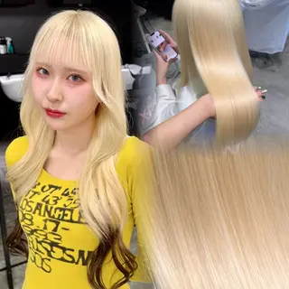 ロング カラー ria RIHO ダメージレス艶カラーのヘアスタイル