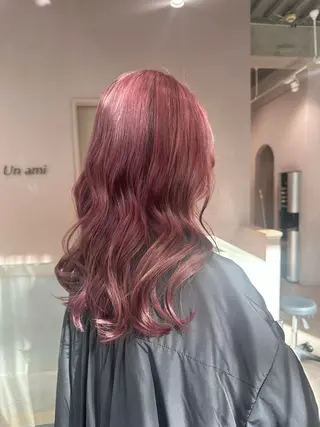 セミロング カラー Un ami omotesando 【アンアミ　オモテサンドウ】所属・RIKO/暖色カラー /縮毛矯正/ミニボブのヘアスタイル