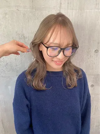 セミロング カラー メンズ 栄🎡ピンクカラー 💕SAKURA💕のヘアスタイル