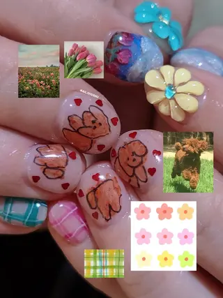ネイル 3dパーツ/流行り 👧shushu❤️のネイルデザイン