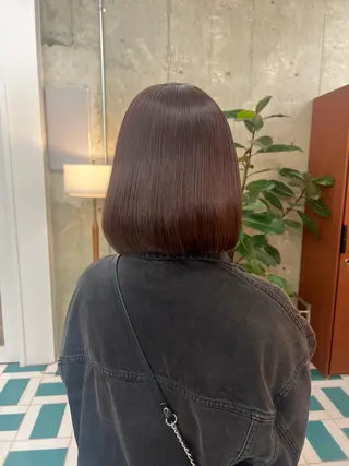 ミディアム noe所属・AYAKA/名古屋/ 栄/ボブ/透明カラーのヘアスタイル