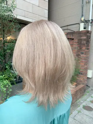 ミディアム カラー 顔まわりカット/ボブ /🧁とーこ🧁のヘアスタイル