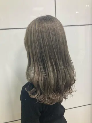 セミロング カラー 髪質改善/痛ませ ないカラー/西村航大のヘアスタイル