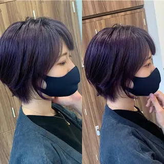 ショート カラー ナカタケ ユウのヘアスタイル