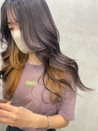 ロング カラー 佐伯 鼓乃美のヘアスタイル