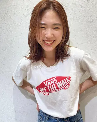 ミディアム カラー パーマ指名No1 /namiのヘアスタイル