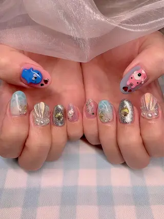 ネイル シェアサロンLei.g(レイジー)所属・3Dアートネイル💗 都築レナのネイルデザイン