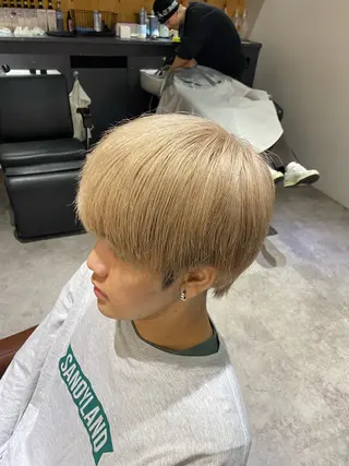 カラー メンズ メンズブリーチカラー /パーマ ごーた立川のヘアスタイル