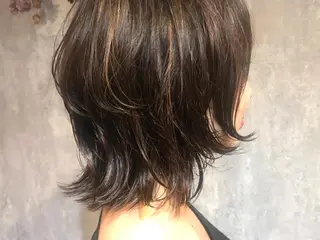 ミディアム カラー vato マンツーマンサロンのヘアスタイル