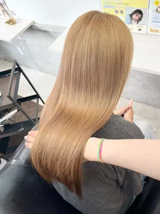ロング カラー YUI/透明感 ブリーチ❕髪質改善のヘアスタイル