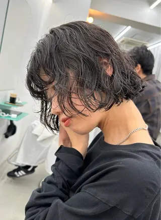 ショート パーマ ボブ/レイヤー/ケア パーマ/リュウタのヘアスタイル