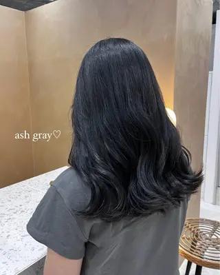 ミディアム カラー ヘアアレンジ 🥀暖色韓国ヘア💕 保科侑花のヘアスタイル