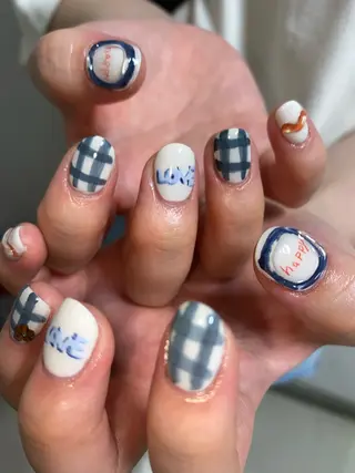 メンズ ネイル akari✨ 韓国風、メンズネイルのネイルデザイン