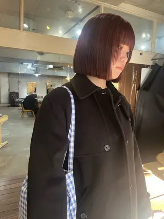 ショート カラー ハイトーン/顔まわり レイヤー/YUKAのヘアスタイル