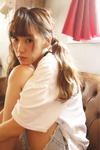 セミロング カラー ヘアアレンジ COCOROHOOKI所属・松田 由貴のヘアスタイル