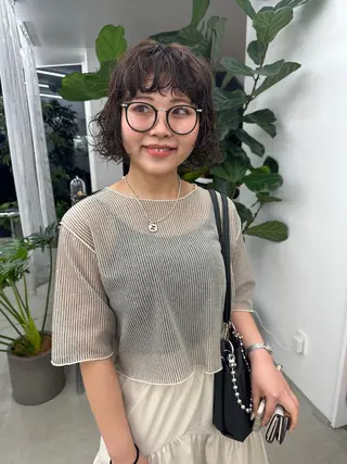 ショート パーマ ボブ/レイヤー/ケア パーマ/リュウタのヘアスタイル