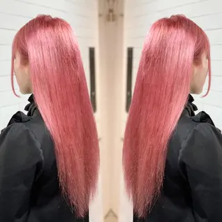 ロング カラー ヘアアレンジ 髪質改善×ハイトーン 中田啄也のヘアスタイル