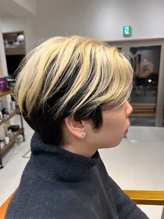 カラー メンズ 山﨑 燦人のヘアスタイル