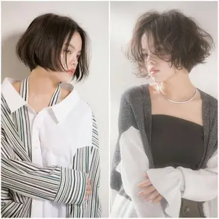 ショート カラー ヤマウチ  ヒデキのヘアスタイル
