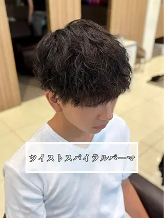 パーマ メンズ 波巻きスパイラル・ カルマ/aoiのヘアスタイル