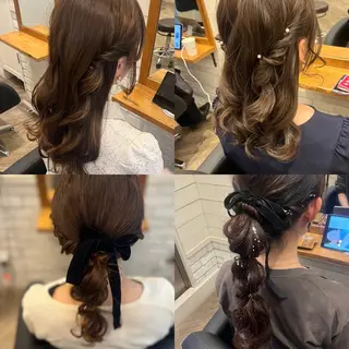 セミロング ヘアアレンジ ⭐️ アユミ⭐️のヘアスタイル