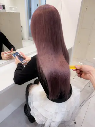 ロング カラー 艶髪ブリーチ 永井竜也のヘアスタイル
