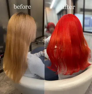 ロング カラー 小野瀬 蓮のヘアスタイル