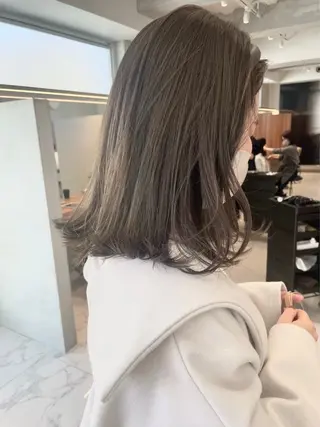 カラー 🫒🫒ブリーチなし 艶カラー🫒ヤマシロのヘアスタイル