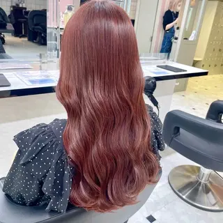 カラー 🍒レイヤーカット/ 暖色カラー🍒のヘアスタイル
