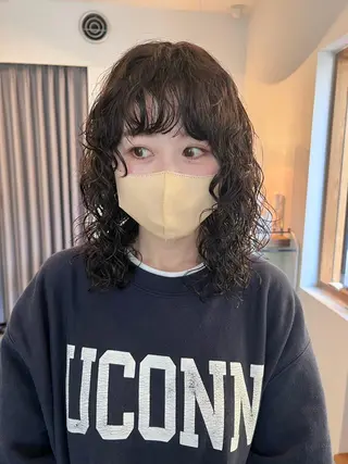 ミディアム パーマ ミディアムパーマ /癖毛パーマのヘアスタイル