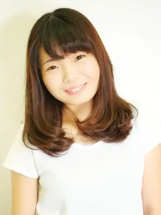 ミディアム 大人の艶髪✂️ 矢崎美紀のヘアスタイル