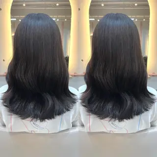 セミロング カラー ブリーチ無しダブル カラー🦕まどかのヘアスタイル